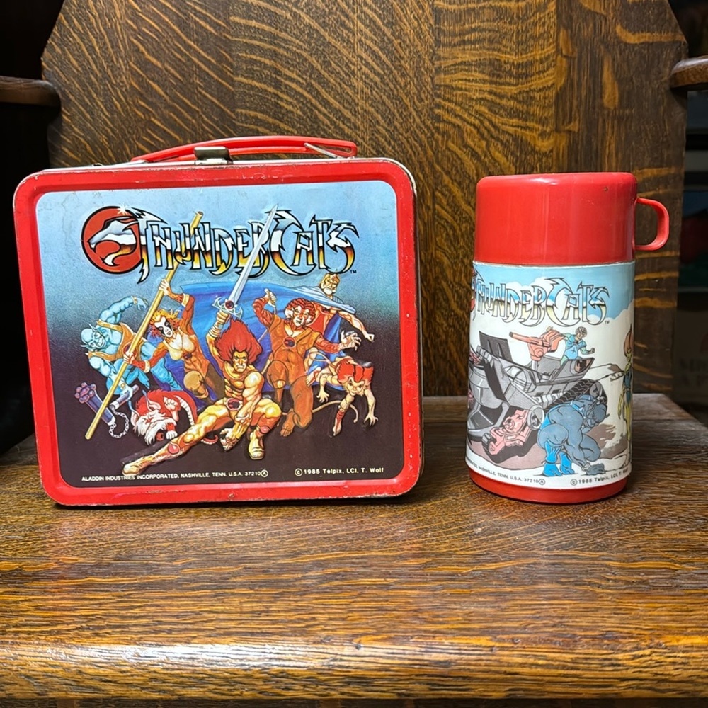 Collectors Vintage Thunder Cats Lunch Box with Thermos.